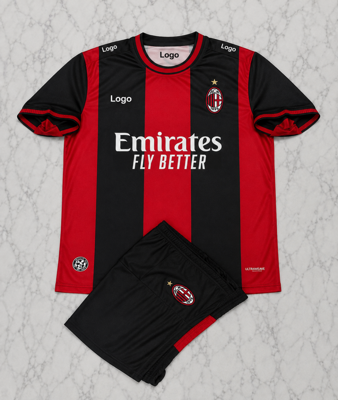 Ac Milan Home 26/27 Football Jersey Set (Jersey + Shorts)