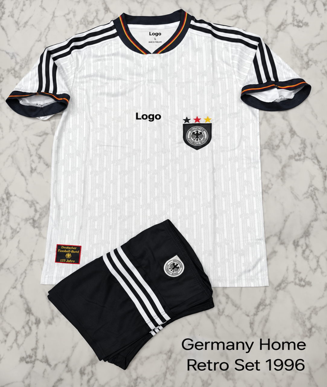 Germany Home 1996/97 Retro Football Jersey Set (Jersey + Shorts)