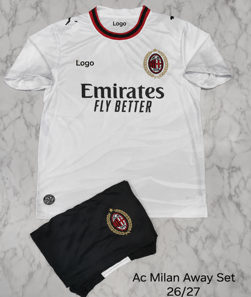 Ac Milan Away 26/27 Football Jersey Set (Jersey + Shorts)