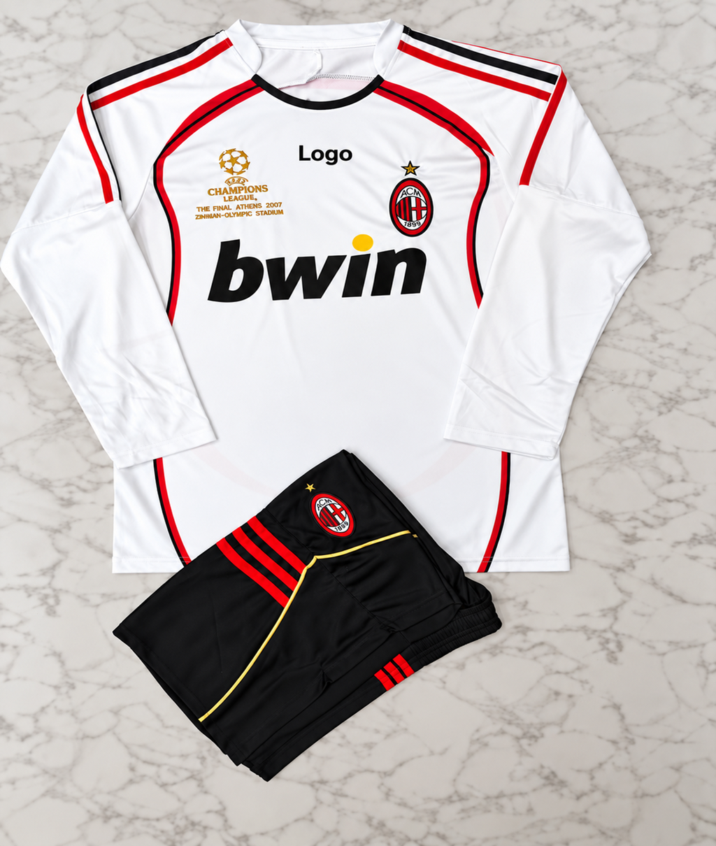 AC Milan Away 2006/07 Retro Full Sleeves Football Jersey Set (Jersey + Shorts)