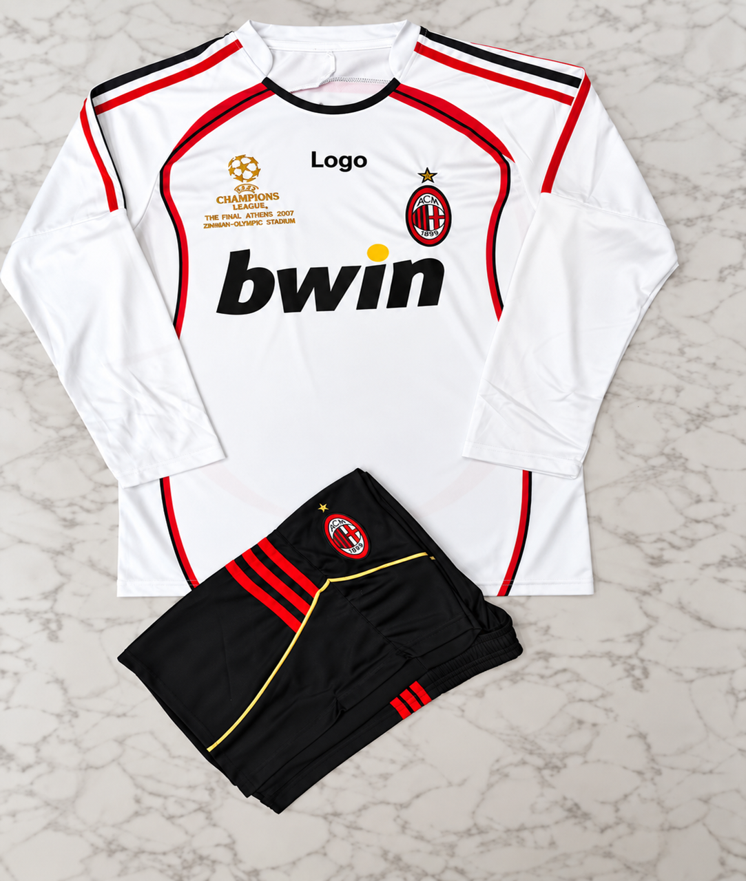 AC Milan Away 2006/07 Retro Full Sleeves Football Jersey Set (Jersey + Shorts)