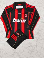 AC Milan Home 2006/07 Retro Full Sleeves Football Jersey Set (Jersey + Shorts)
