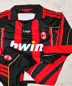 AC Milan Home 2006/07 Retro Full Sleeves Football Jersey Set (Jersey + Shorts)