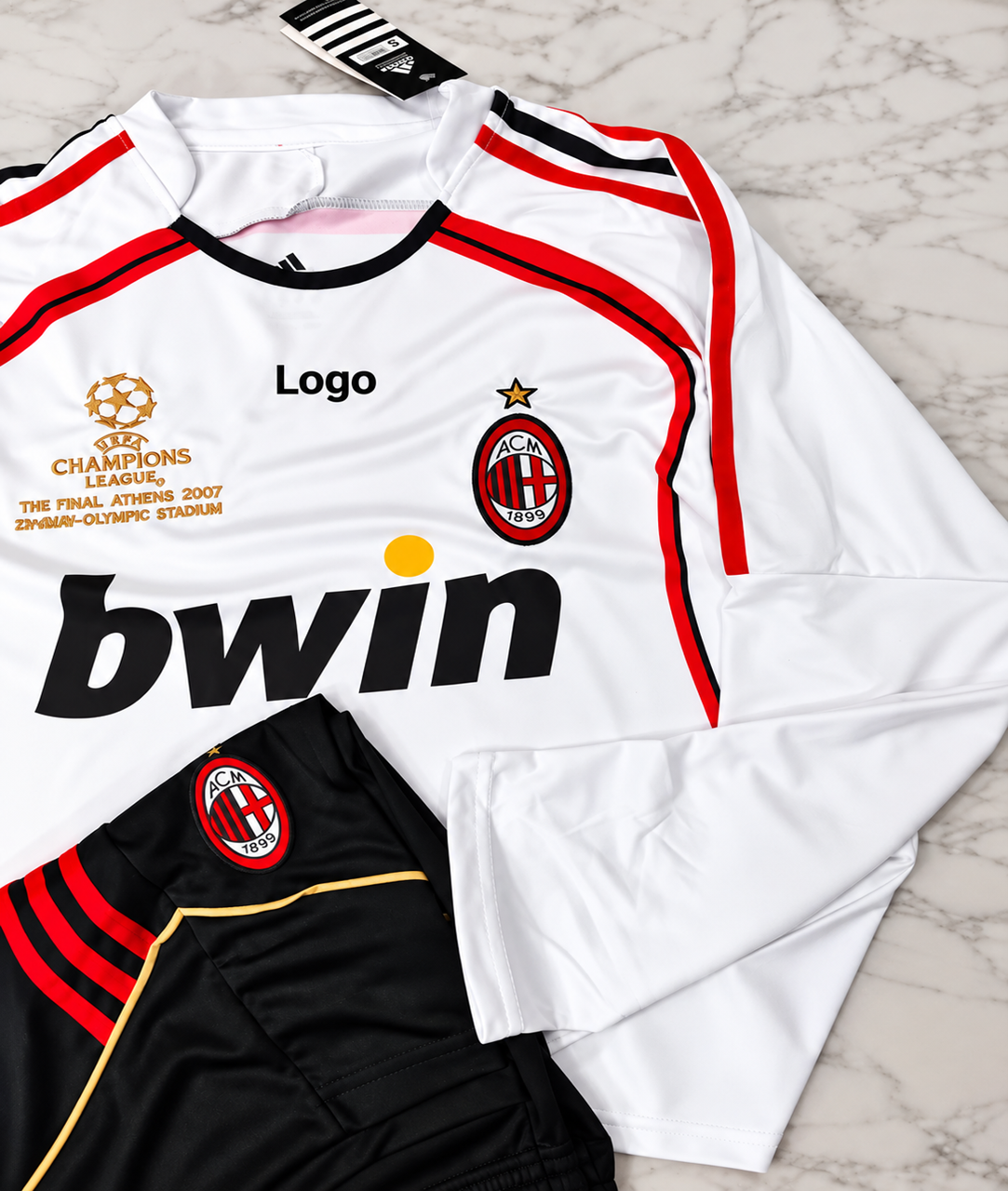 AC Milan Away 2006/07 Retro Full Sleeves Football Jersey Set (Jersey + Shorts)