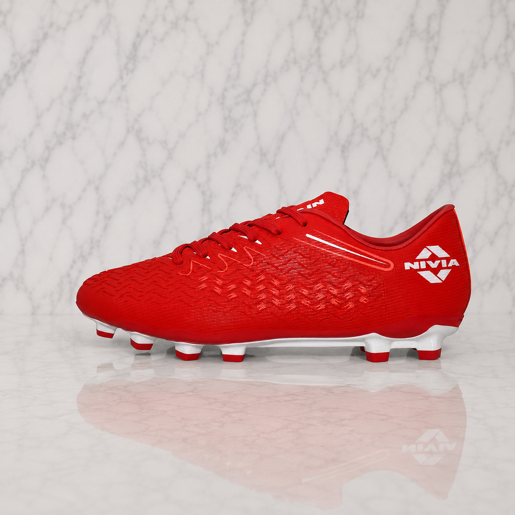Nivia Nitro Football Studs FB-1663 Metalic Red