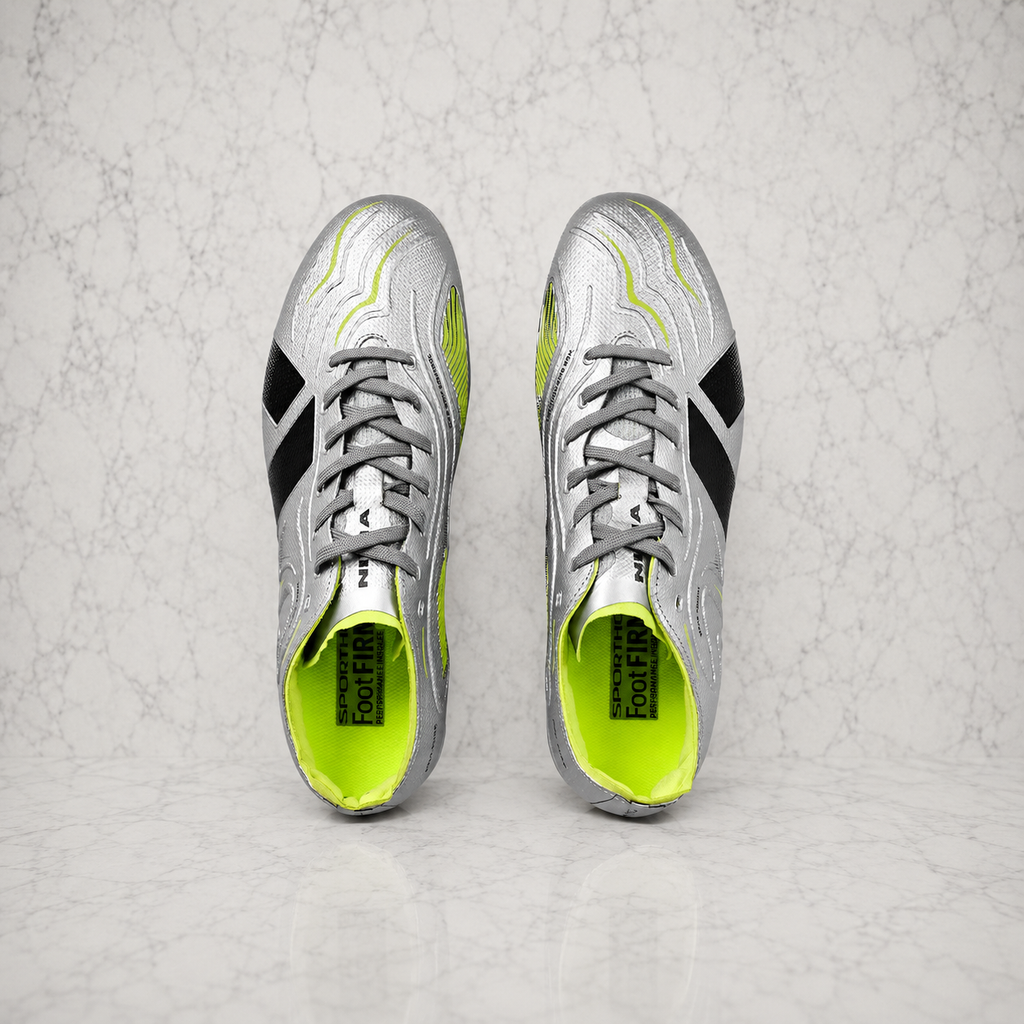 Nivia Ashtang 3.0 Football Studs FB-1670 Silver/Black