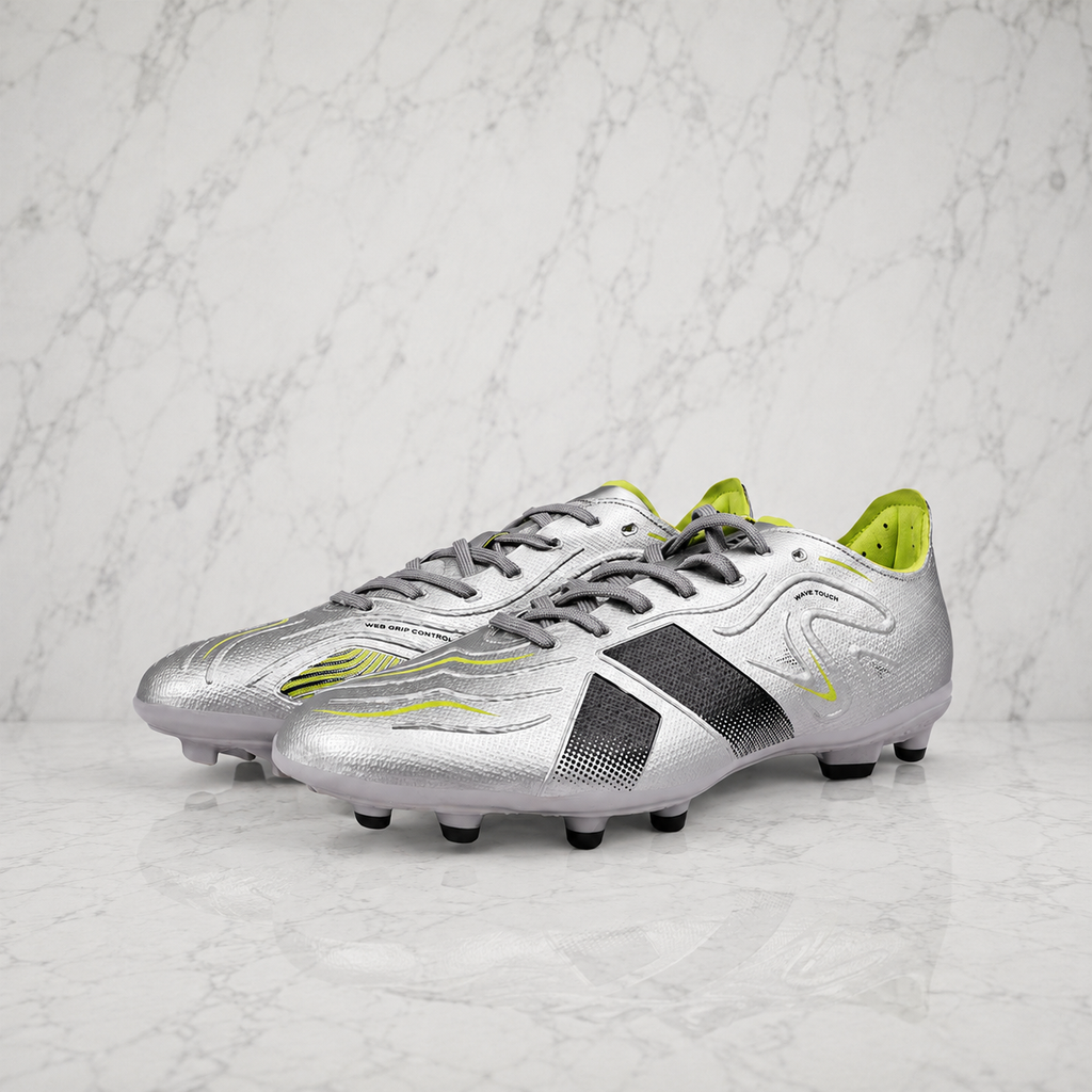 Nivia Ashtang 3.0 Football Studs FB-1670 Silver/Black