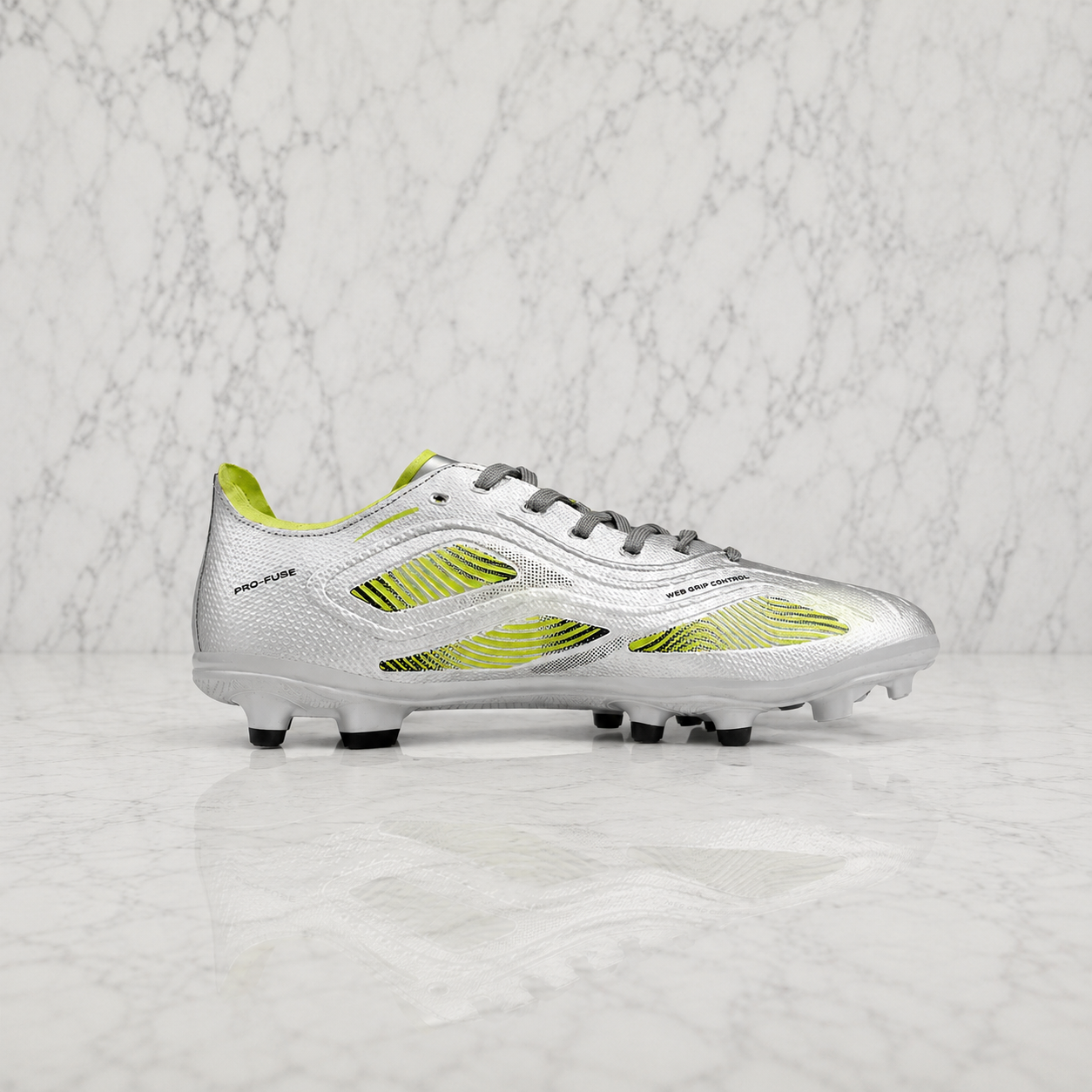 Nivia Ashtang 3.0 Football Studs FB-1670 Silver/Black