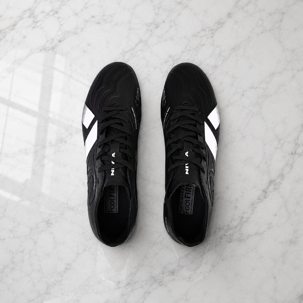 Nivia Ashtang 3.0 Football Studs FB-1670 Black/White