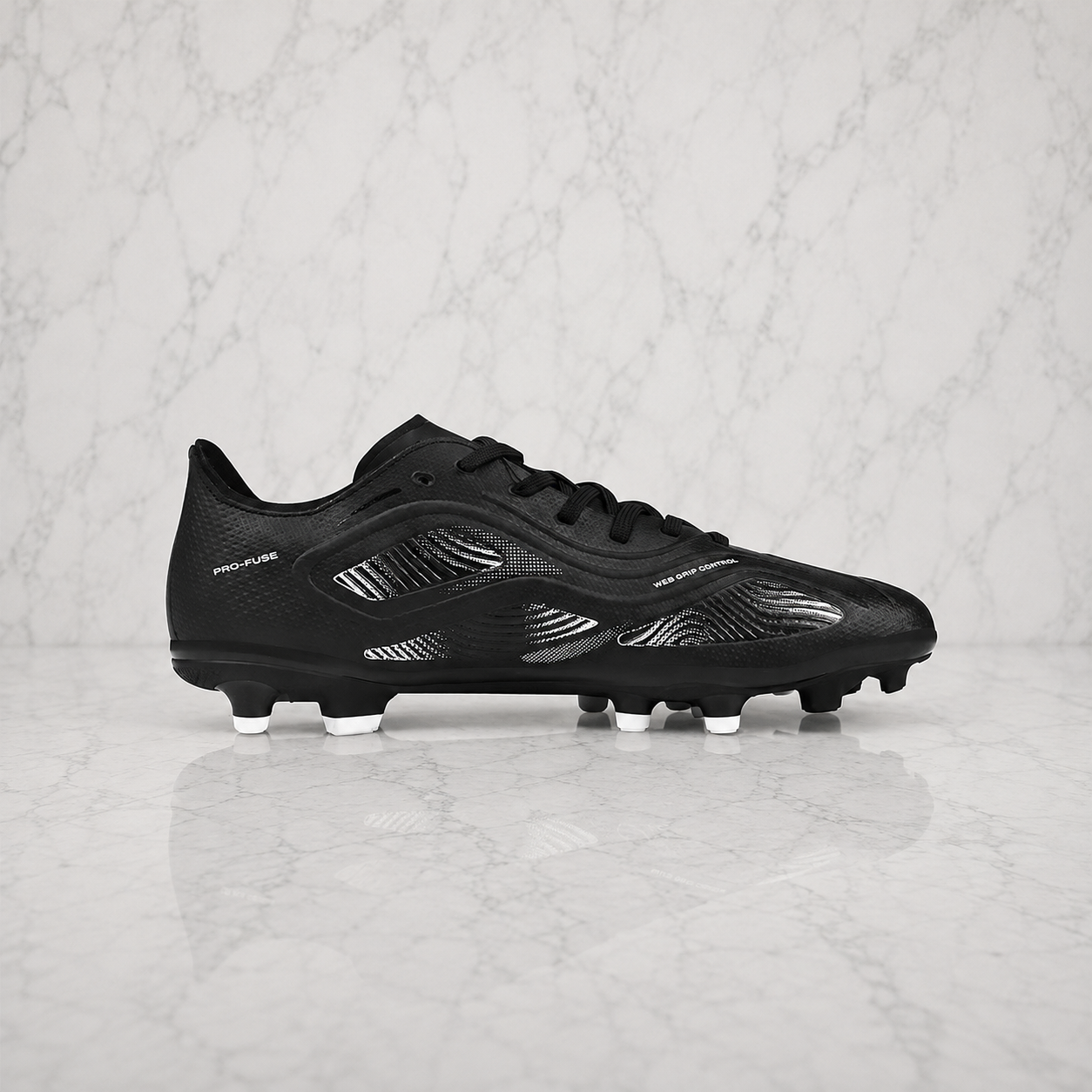Nivia Ashtang 3.0 Football Studs FB-1670 Black/White