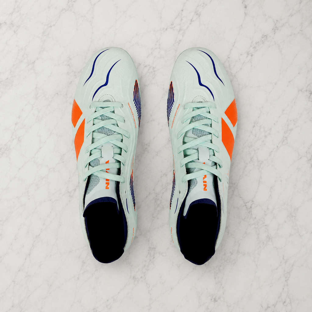 Nivia Ashtang 3.0 Football Studs FB-1670 Soothing Sea/Orange