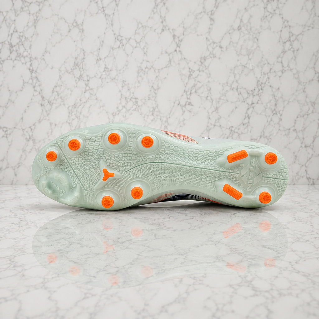 Nivia Ashtang 3.0 Football Studs FB-1670 Soothing Sea/Orange