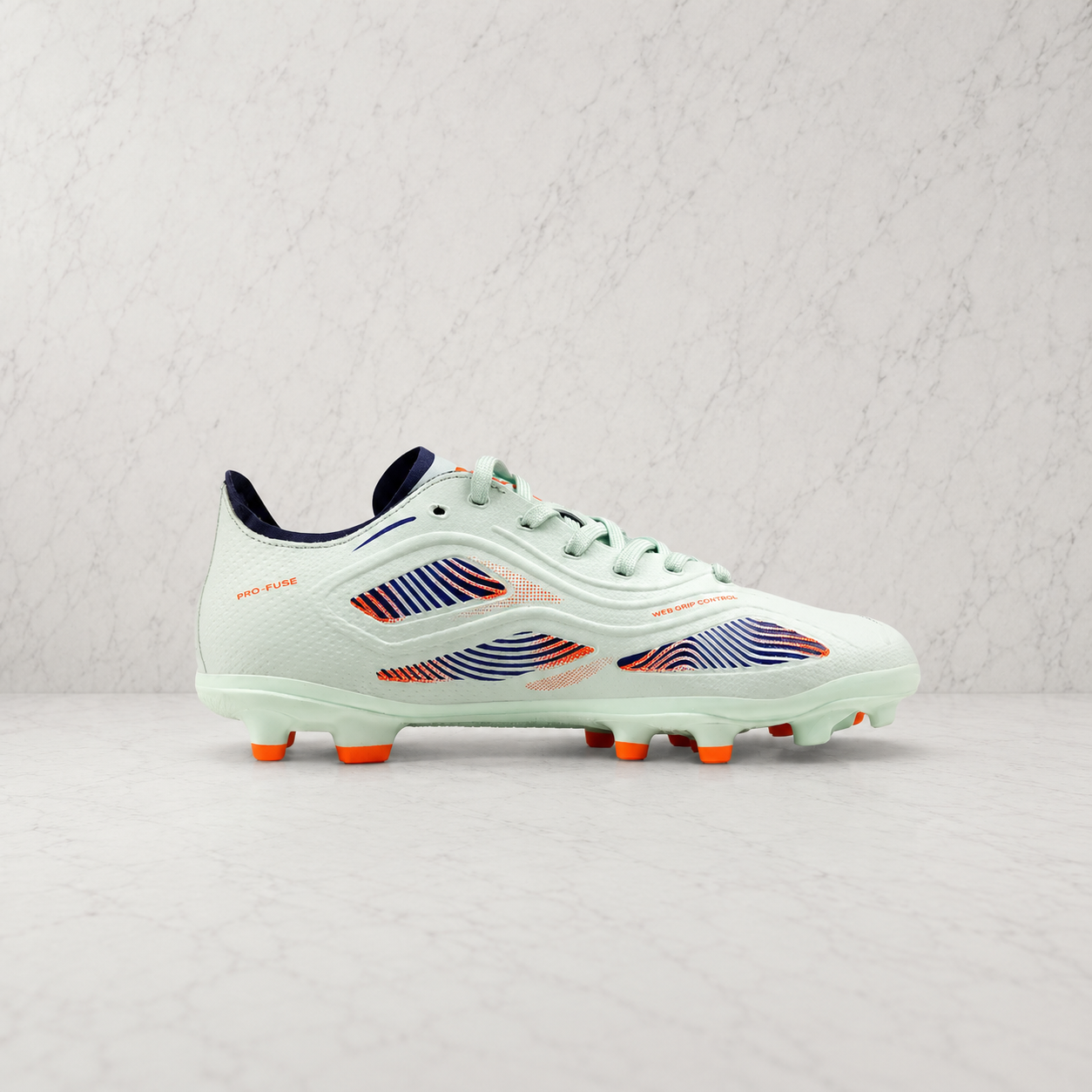 Nivia Ashtang 3.0 Football Studs FB-1670 Soothing Sea/Orange