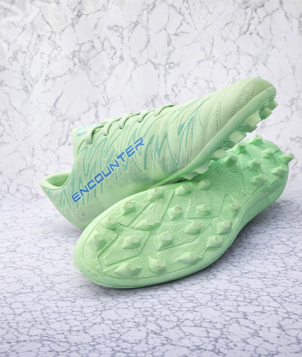 Nivia Encounter MG 11 FB-1667 Pastel Green Football Stud Shoes