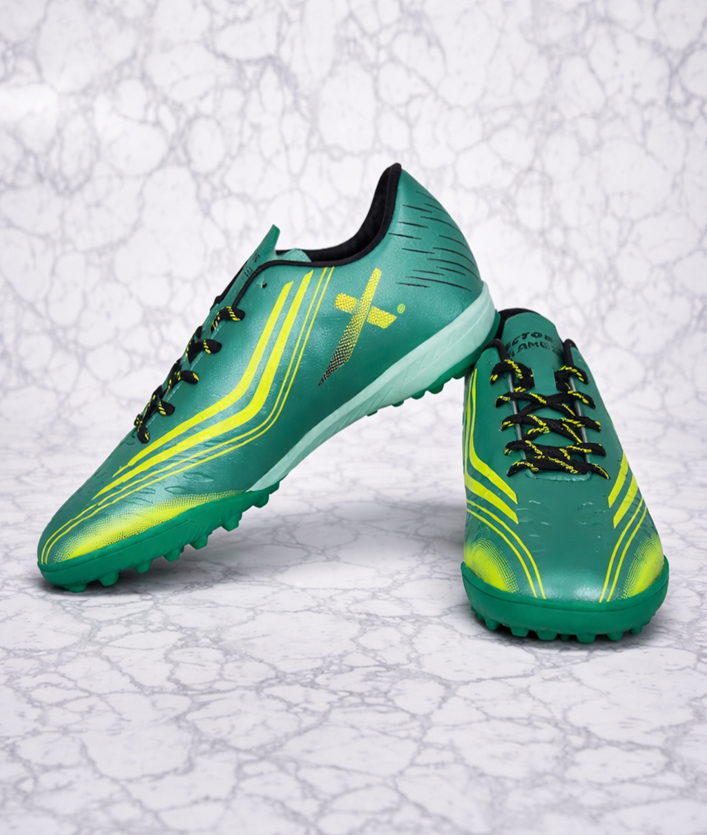 Vector X Flame 2.0 Green/Black Football Turf Shoes