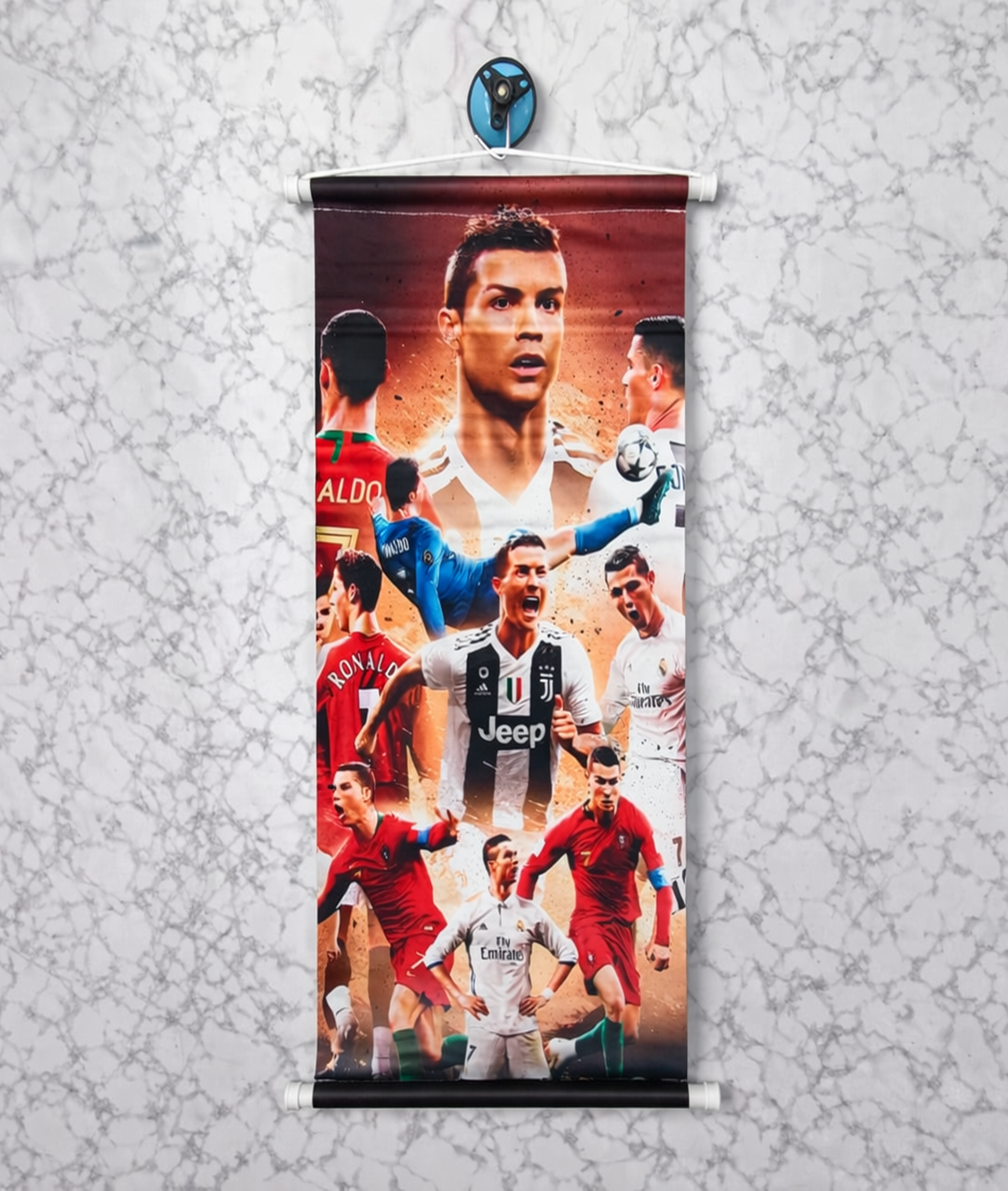 Mix Ronaldo Face Wall Banner