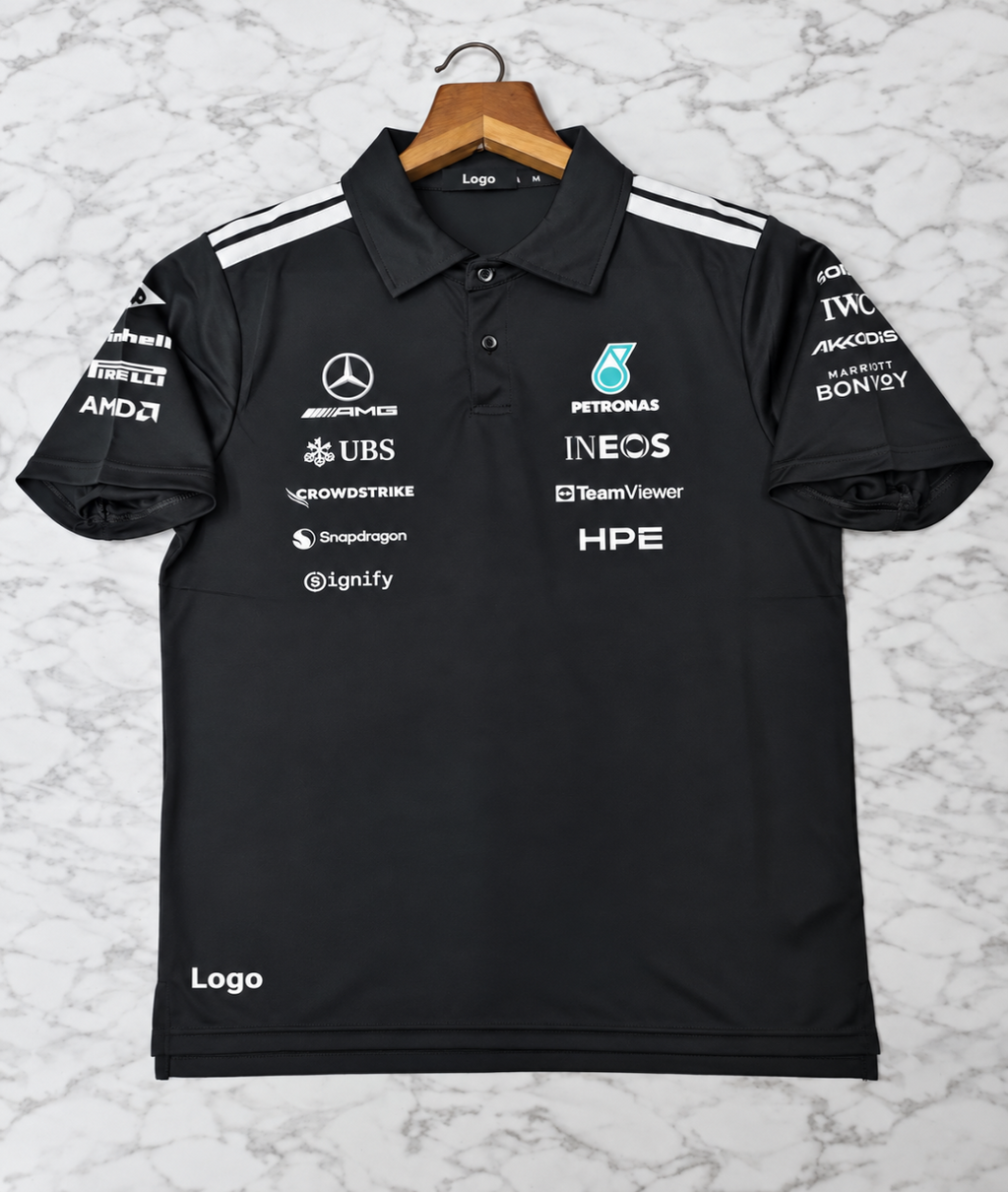 Mercedes-AMG F1 Team Black polo T-shirt