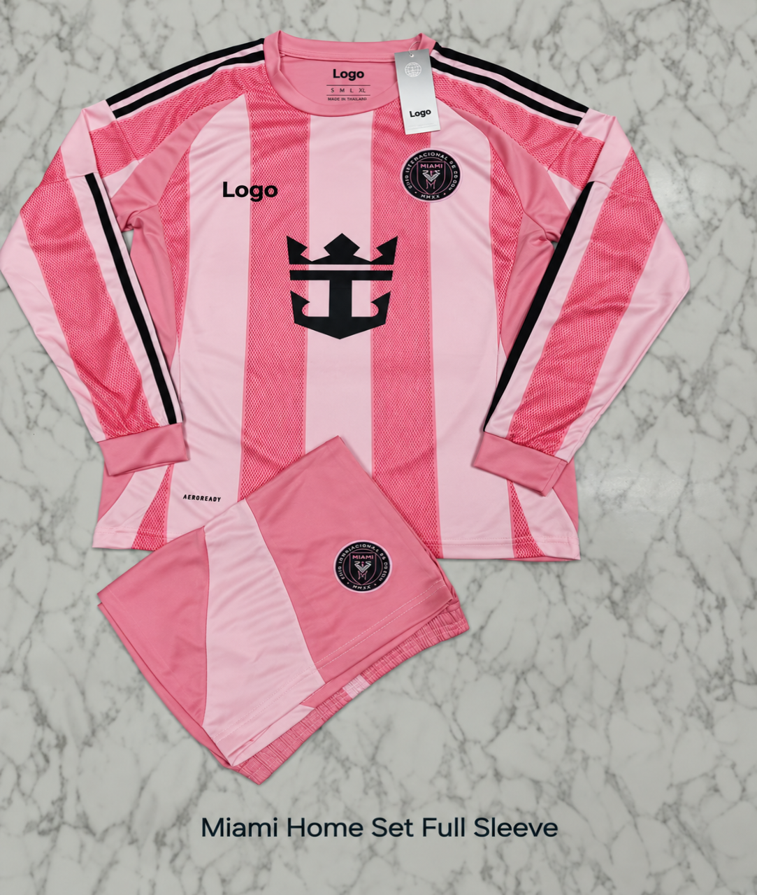 Inter Miami Home 25/26 Full Sleeves Football Jersey Set (Jersey + Shorts)