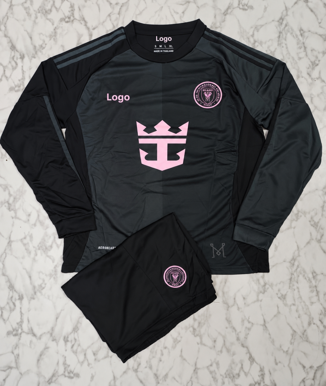 Inter Miami Away 25/26 Full Sleeves Football Jersey Set (Jersey + Shorts)