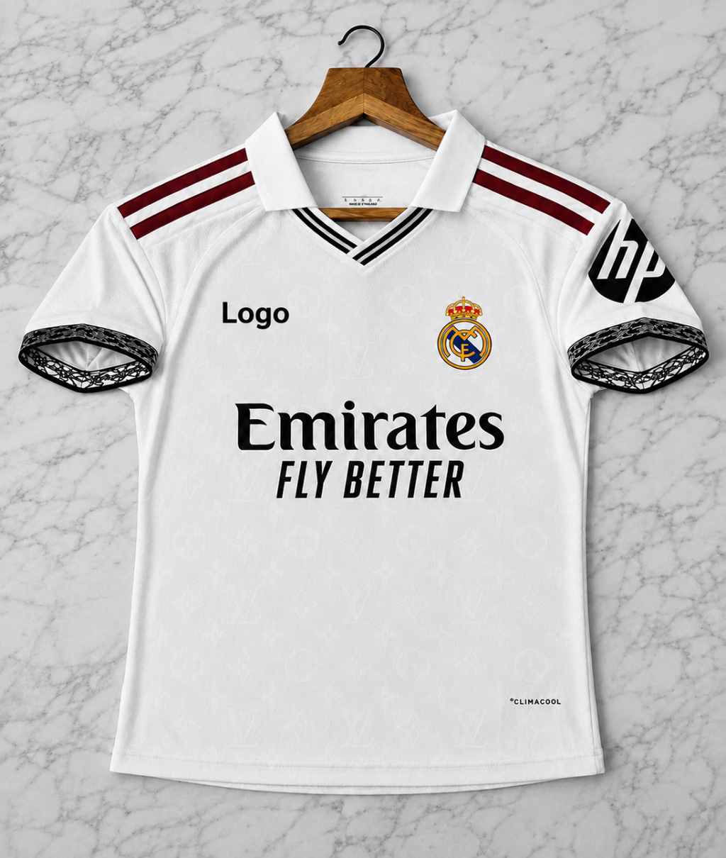 Real Madrid Louis Vuitton (White) Player Version Football Jersey