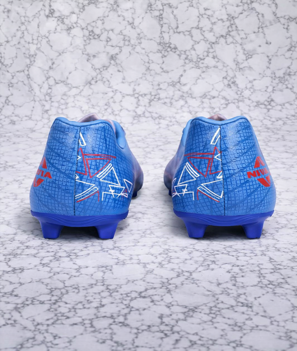 Nivia FB-1659 Carbonite 7.0 Mid Blue Football Stud Shoes