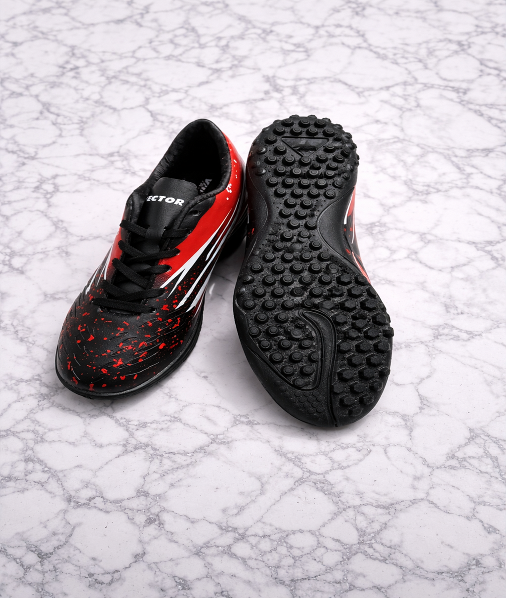 Vector X Fizer 7.0 Black/Red Football Turf Shoes
