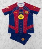FC Barcelona Special Spiderman Edition 26/27 Football Jersey Set (Jersey + Shorts)