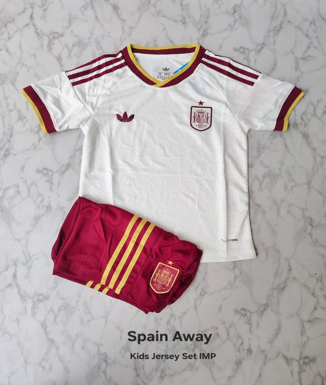 Spain Away 26/27 Imported Kids Football Jersey Set (Jersey + Shorts)