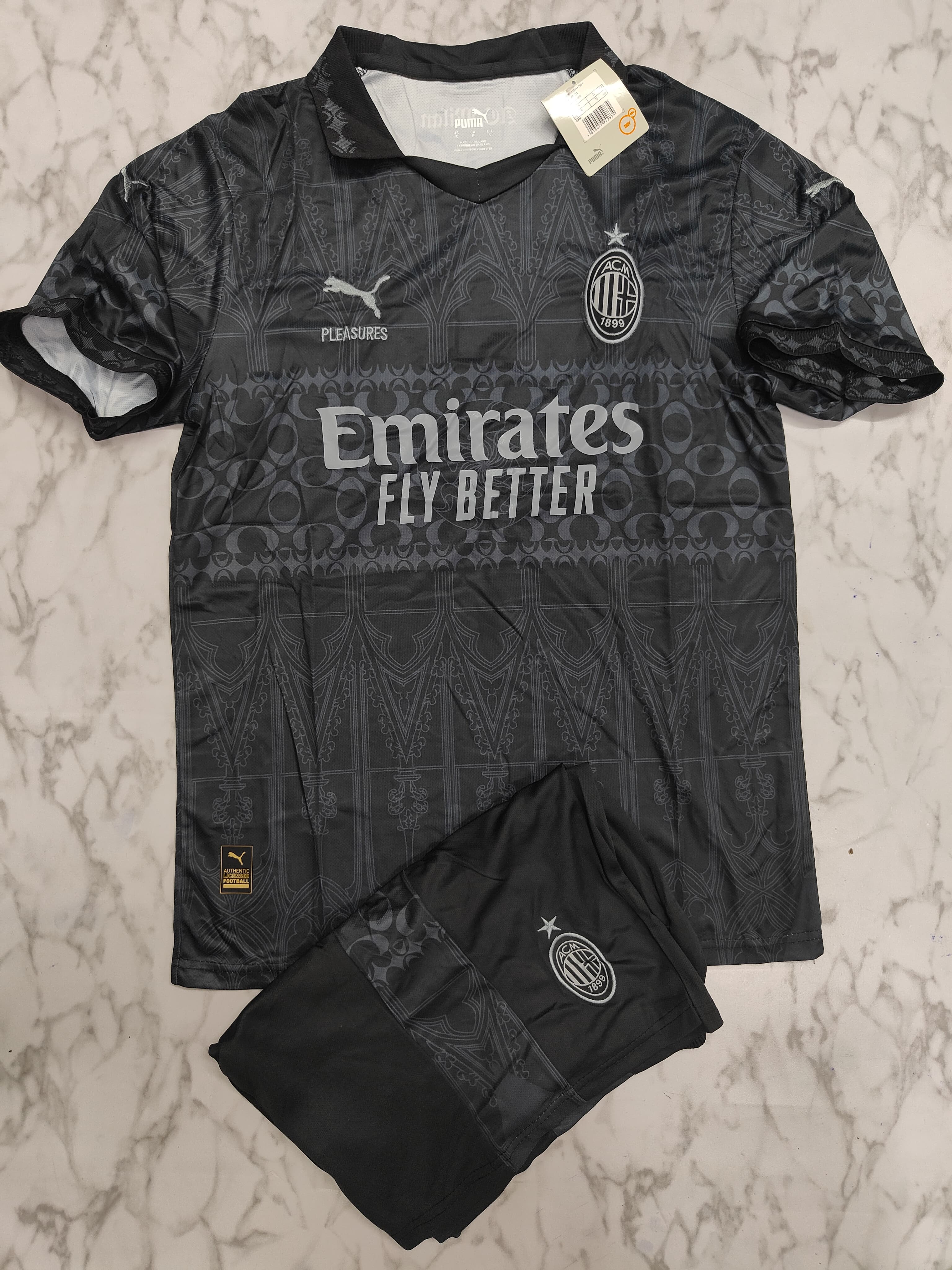 AC Milan Fourth Black 25/26 Football Jersey Set (Jersey + Shorts)