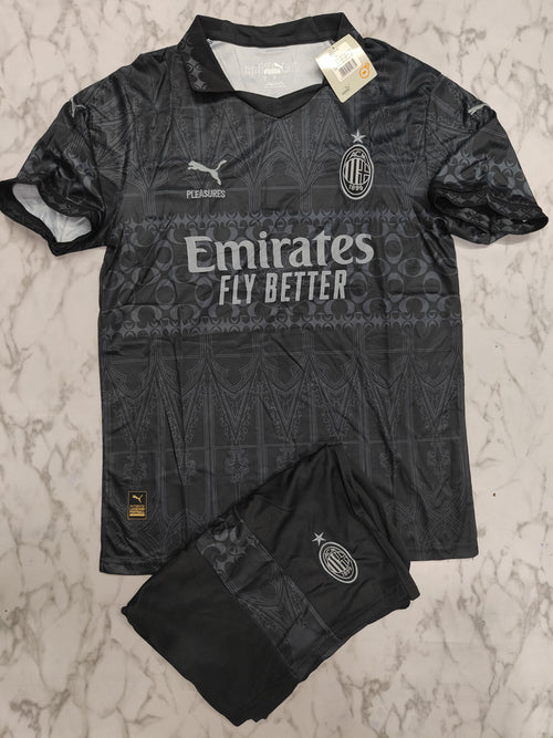 AC Milan Fourth Black 25/26 Football Jersey Set (Jersey + Shorts)