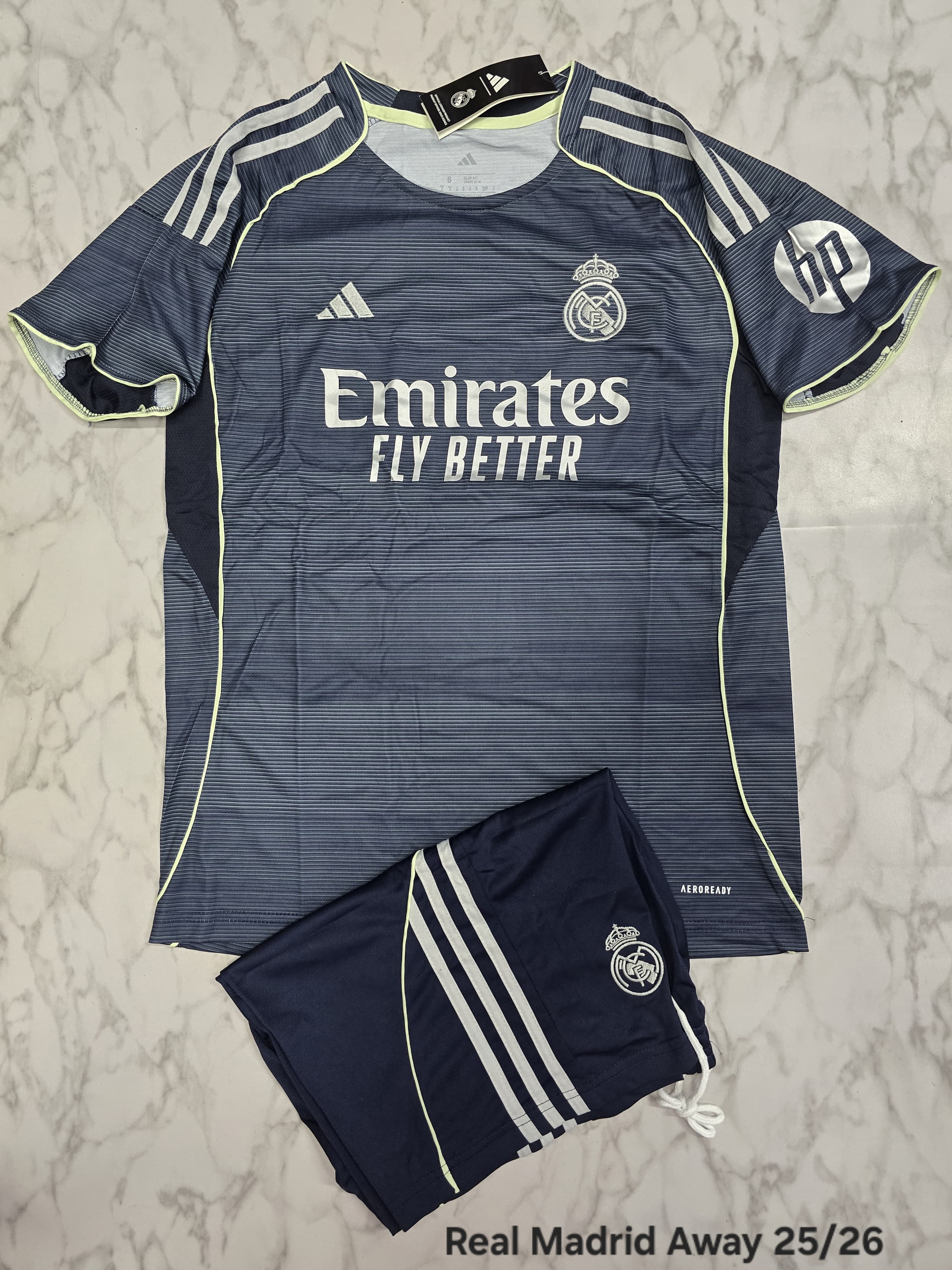 Real Madrid Away 25/26 Football Jersey Set (Jersey + Shorts)