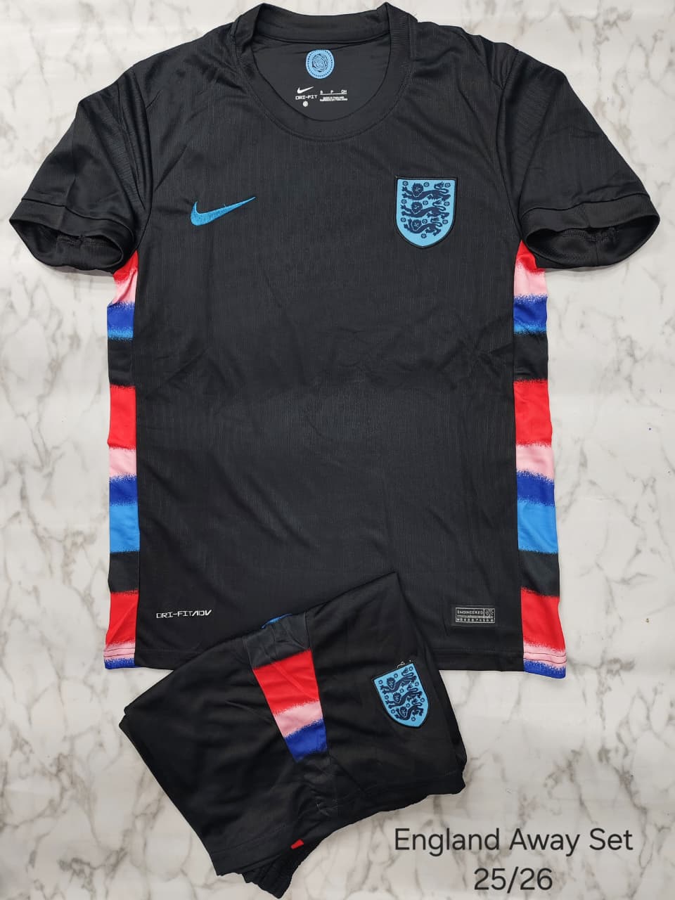 England Away 25/26 Football Jersey Set (Jersey + Shorts)