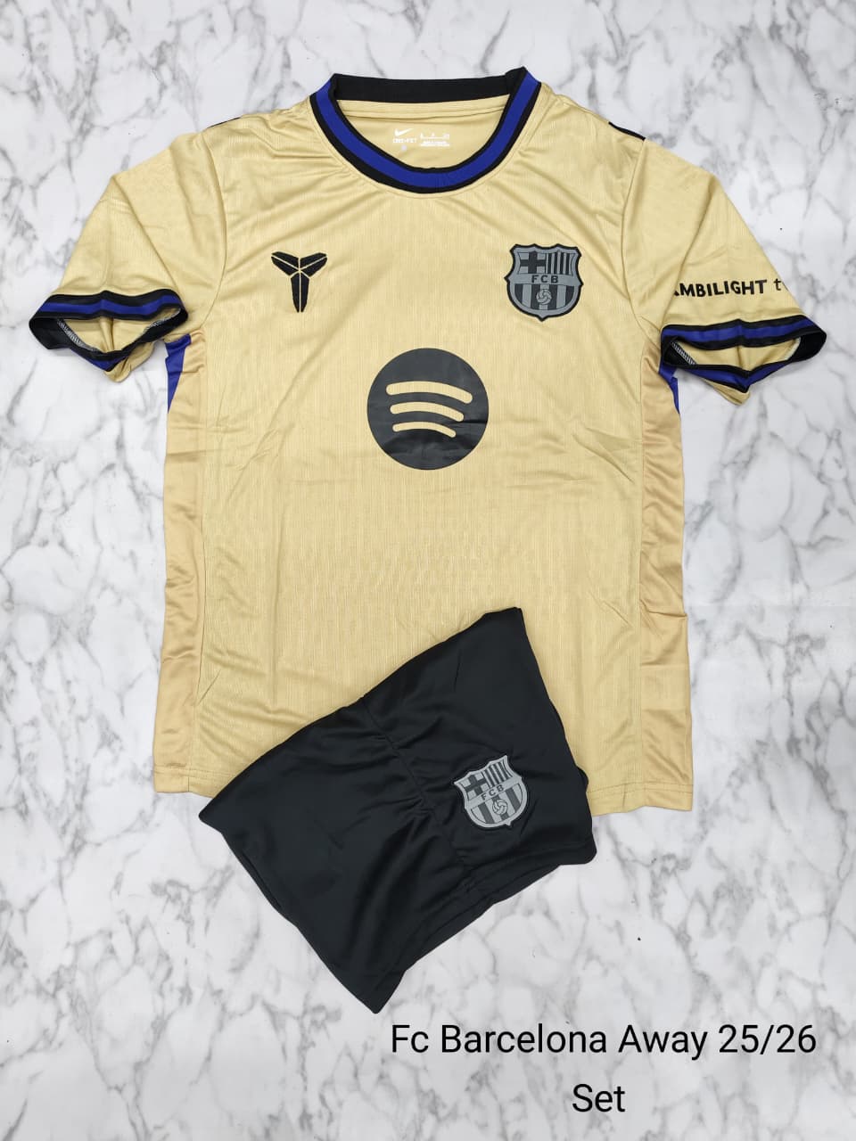 FC Barcelona Away 25/26 Football Jersey Set (Jersey + Shorts)
