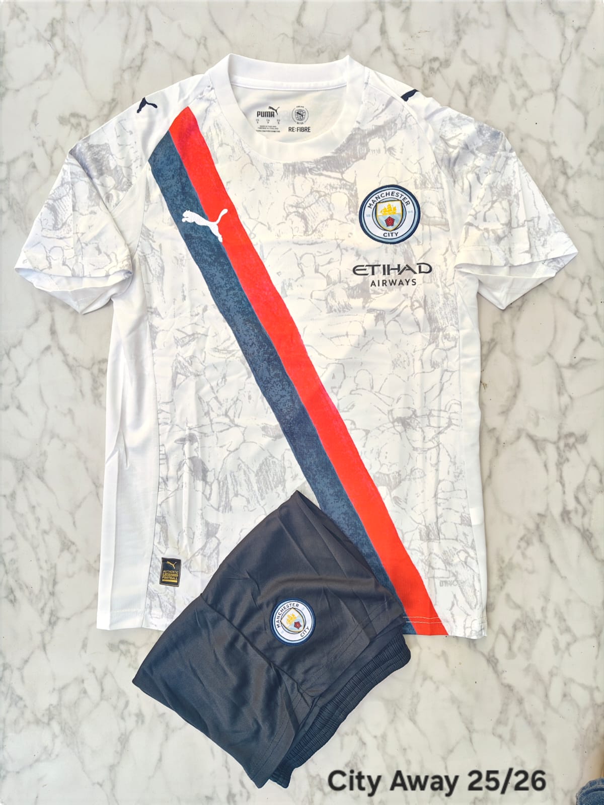 Manchester City Away 25/26 Football Jersey Set (Jersey + Shorts)