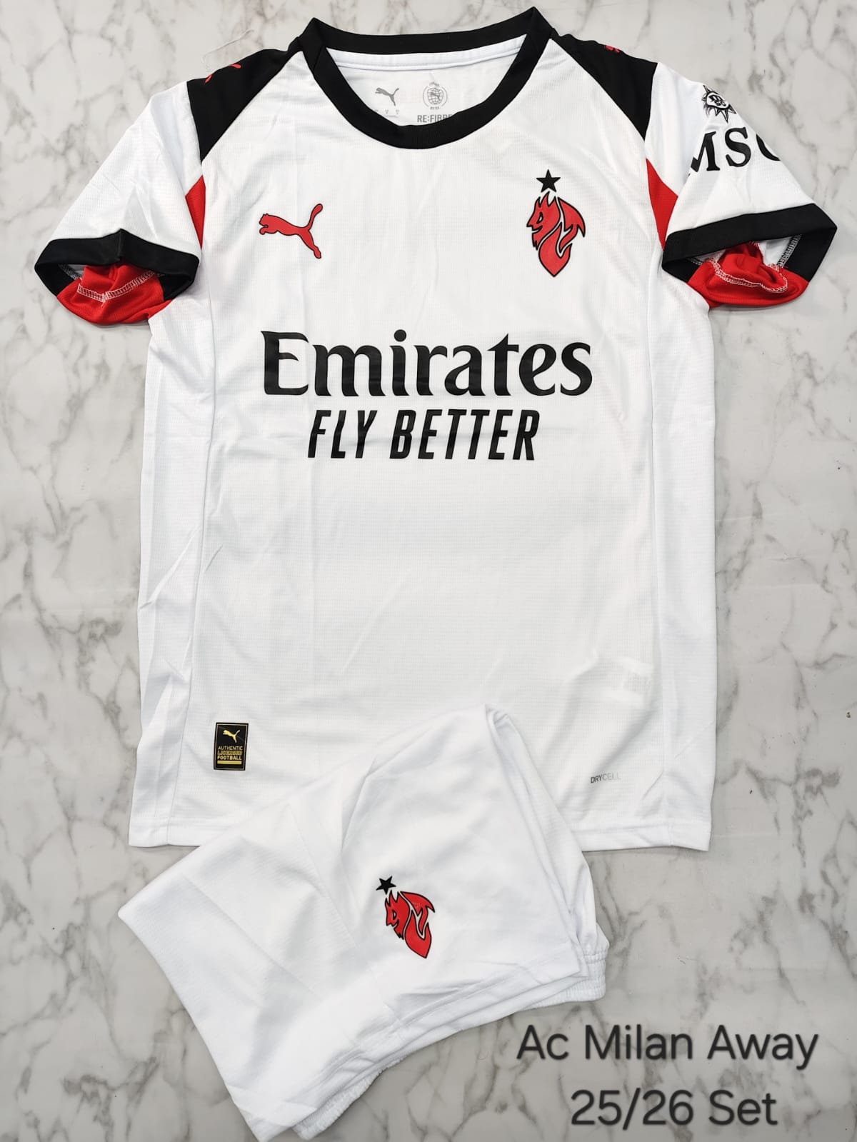 AC Milan Away 25/26 Football Jersey Set (Jersey + Shorts)