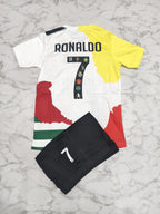 Ronaldo Special Edition Kids India Football Jersey Set (Jersey + Shorts)