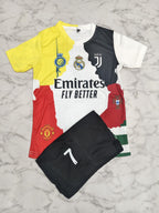 Ronaldo Special Edition Kids India Football Jersey Set (Jersey + Shorts)