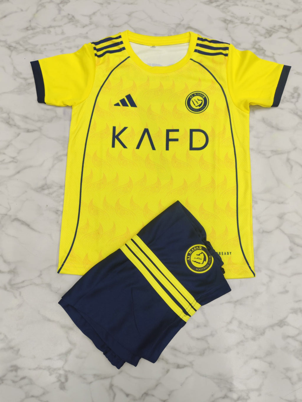 Al Nassr Home 25/26 Kids India Football Jersey Set (Jersey + Shorts)