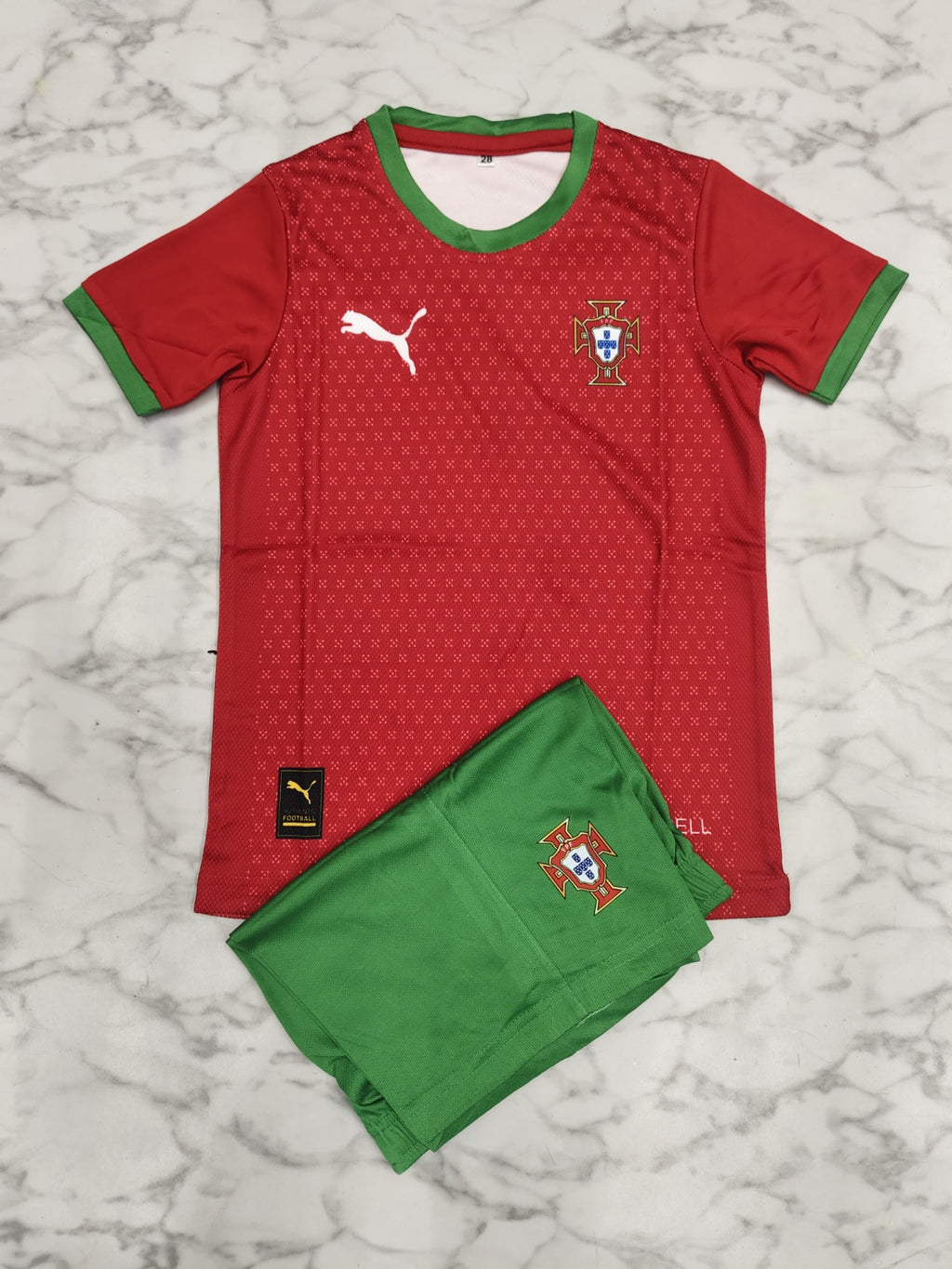 Portugal Home 25/26 Kids India Football Jersey Set (Jersey + Shorts)