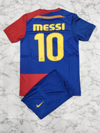 FC Barcelona Home Retro 08/09 Kids India Football Jersey Set (Jersey + Shorts)