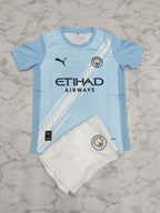 Manchester City Home 25/26 Kids India Football Jersey Set (Jersey + Shorts)