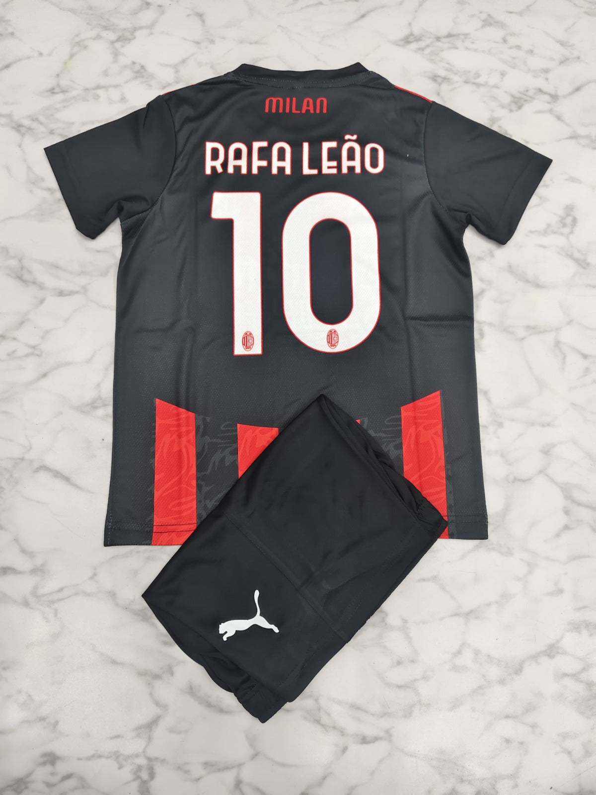 AC Milan Home 25/26 Kids India Football Jersey Set (Jersey + Shorts)