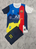 Neymar Jr Special Edition Kids India Football Jersey Set (Jersey + Shorts)