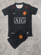 Manchester United Away Retro 08/09 Kids India Football Jersey Set (Jersey + Shorts)