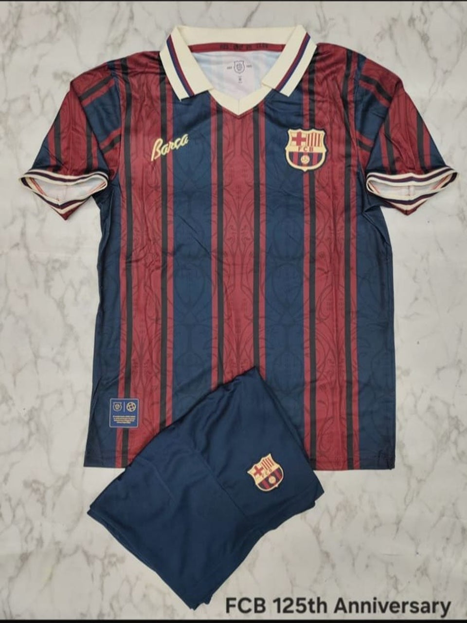 FC Barcelona 125th Anniversary Football Jersey Set (Jersey + Shorts)