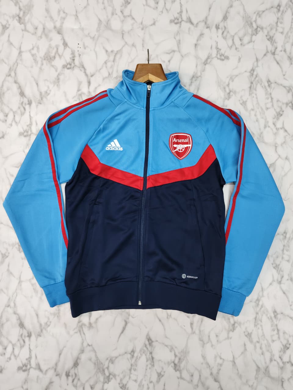 Arsenal Sky Blue & Navy Blue Club Jacket