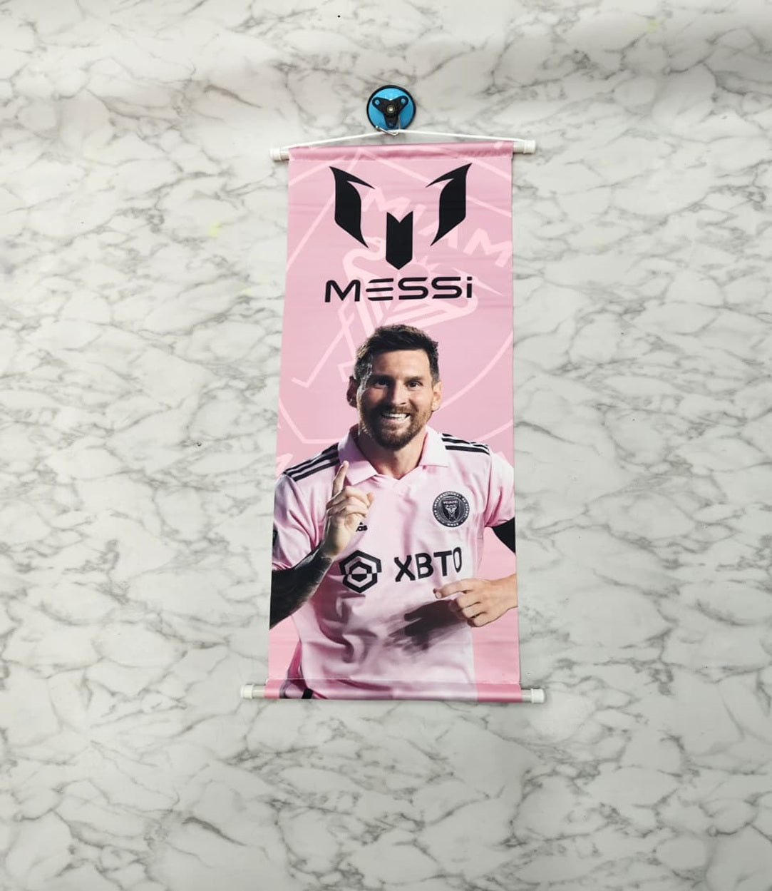 Miami Pink With Messi Wall Banner