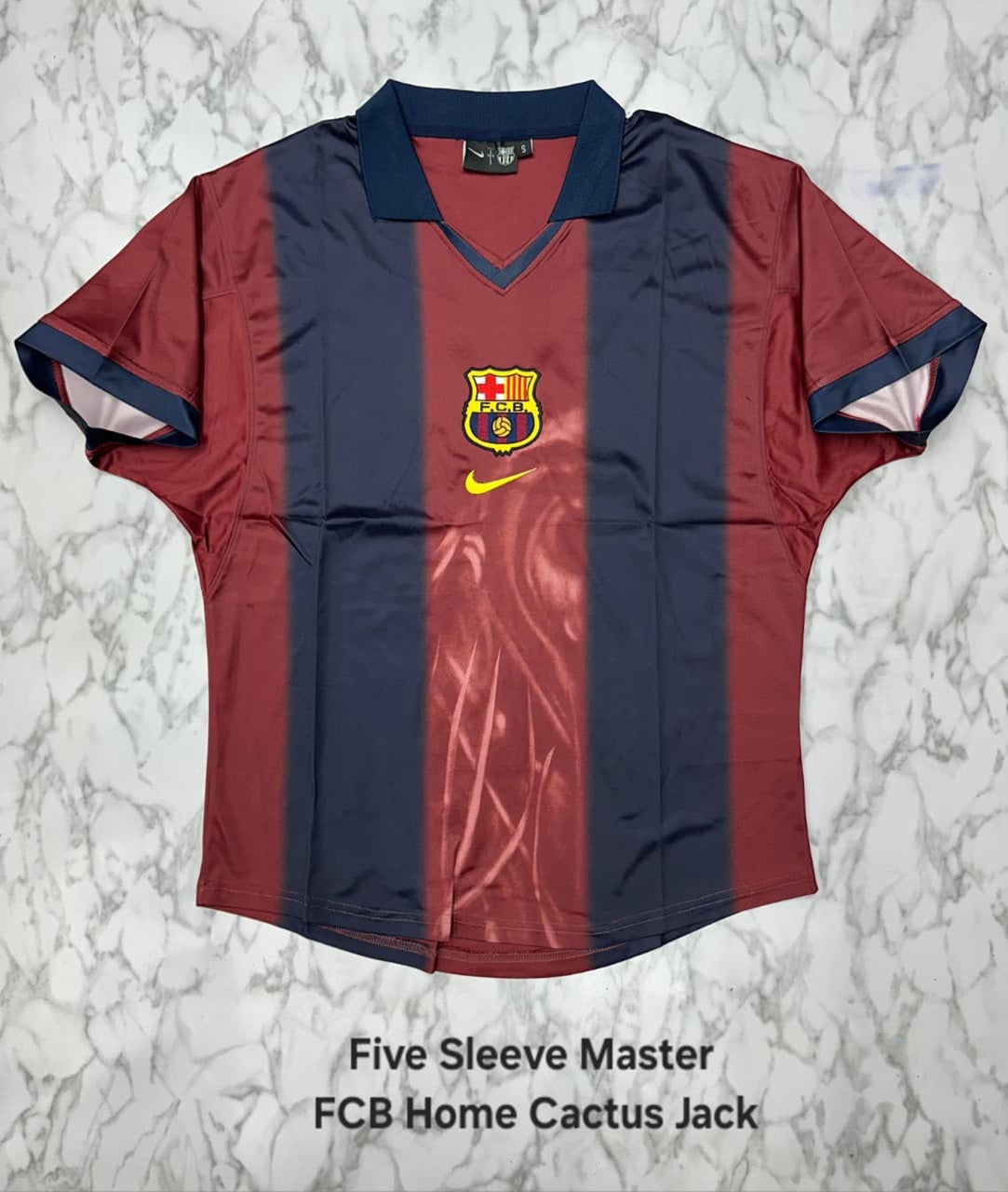 FC Barcelona Cactus Jack Five Sleeves Master Quality Football Jersey