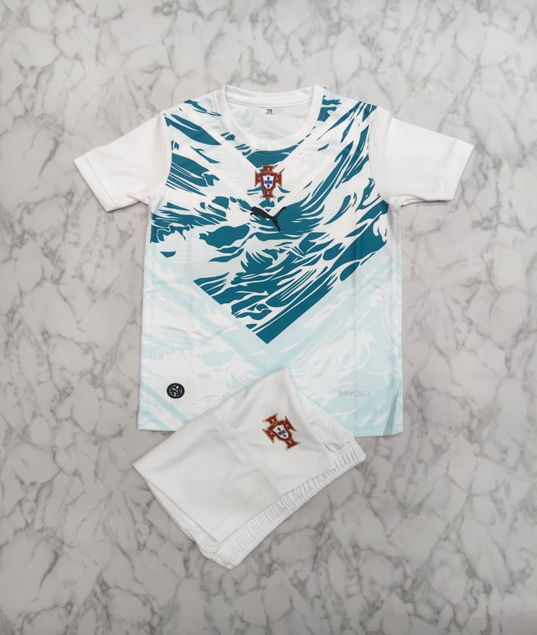 Portugal Away 25/26 Kids India Football Jersey Set (Jersey + Shorts)