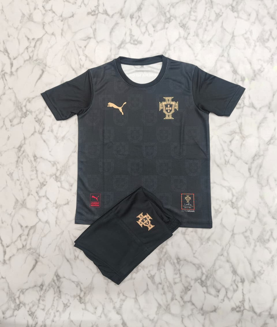 Portugal Special Edition Kids India Football Jersey Set (Jersey + Shorts)